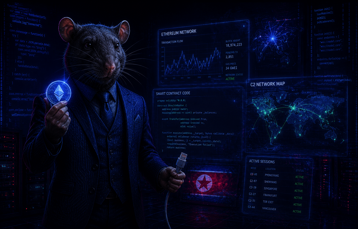 EtherRAT Blockchain C2 Infrastructure Attributed to Lazarus - Featured image